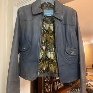 Nine West Grayish Blue vintage Leather Jacket for Women. Great condition!